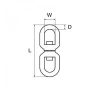 GIRELLA OCCHIO-OCCHIO IN ACCIAIO INOX - MODELLO: A