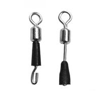 Girelle a cambio rapido per ami da pesca, lunghezza del collegamento, in rame, materiale PVC, attacco rapido, piccole 13 mm, grandi 15 mm, riduzione della lenza, rotazione liscia, confezione da 30 per