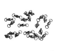 Girelle con cuscinetti a sfera in acciaio inox e anelli divisi, connettori da pesca resistenti per acqua dolce e salata, misure assortite 0-9 (6#)