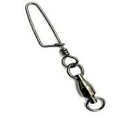 GIRELLE CON MOSCHETTONE INOX CON DOPPIO ANELLO SALDATO CONF.DA 6 PEZZI ADATTE PER LA PESCA IN MARE MIS.4-5-6-7-8 (MIS.5 - KG. 55)