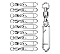 Girelle da, girevoli a botte, attrezzatura da, Moschettoni da con connettore in acciaio 10X, Girelle con cuscinetti a, attrezzatura terminale, ganci girevoli, girelle a scatto da per esche con