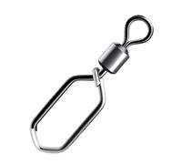 Girelle da pesca a scatto 25~100 pezzi in acciaio inossidabile con canna girevole clip di interblocco e connettore for esca(Size-2 33mm 40kg,100 Pcs)