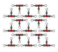 Girelle da pesca a tre vie, 100 pezzi, con connettore girevole a barilotto, triplo cuscinetto a sfera in metallo, ami da pesca per pesca all'aperto, 1 * 3#