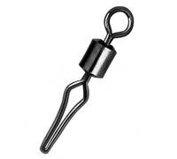 Girelle da Pesca, Acciaio Inossidabile, Nero, 4# | acciaio inossidabile, cambio rapido terminali, ottone, rotazione 360 gri, per lago, per surfcasting