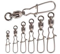 Girelle da pesca ad alta resistenza con cuscinetti a sfera e moschettone duo-lock, accessori per la pesca a traina e rigging, 100% rame e acciaio inox, 1#-10pcs