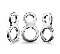 Girelle da pesca in acciaio inox, 20 pezzi, connettore anti esca per acqua dolce per spigola #1#2#3 misure