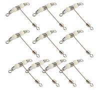 Girelle da pesca in acciaio inox a forma di T per collegare attrezzi da pesca come ami, esche, piombini e linee guida (medio)