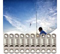 Girelle in acciaio inox per pesca a traina, con cuscinetto a sfera e anello solido per la sicurezza della lenza, 10 pezzi (4#)