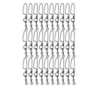 Girelle nere con cuscinetto a sfera con chiusura a scatto Coastlock per pesca a traina e jigging in acciaio inox resistente, confezione da 30 pezzi, misura 4/0 (14)