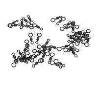 Girelle rotanti con cuscinetto per canna da pesca Girelle in acciaio inossidabile ad alta resistenza alla trazione per la pesca alla carpa in fiumi, torrenti e laghi 50 pezzi