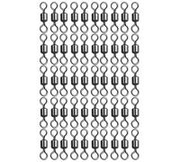 Girelli a Barrel per pesca - 50 pezzi con clip per pesca - Connettore ad anello a forma di 8 con ganci e clip per pesca in acqua, mare, acqua salata, offshore, pesce gatto e trui