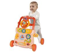 Girello 2 in 1, Passeggino per bambini, giocattolo musicale per camminatori per bambini più di 9 mesi - rosa