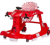 Girello Interattivo Aereo 3 in 1 Rosso