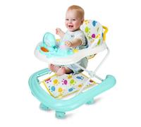 Girello 3 in 1 con 3 altezze regolabili, Evolutif Baby Walker, sedile e vassoio rimovibili, centro attività per 6+ mesi, 62 x 68 x 36-81 cm/verde
