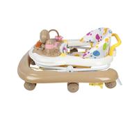 Girello 3 in 1 con 3 altezze regolabili, evolutivo Baby Walker, sedile e vassoio rimovibili, centro attività per 6+ mesi, 62 x 68 x 36-81 cm/cachi