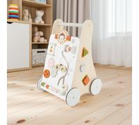 Bieco deambulatore in legno per bambini con attività - animaletti del bosco