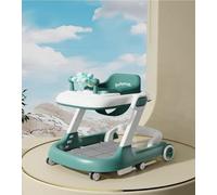 Girello Babywalker 2 in 1 Carrello per la veglia e la passeggiata, funzione basculante, con ruote, musica, pieghevole, verde
