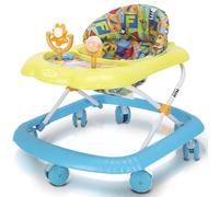 Girello Bambini Wizy Happy per Primi Passi con Chiusura Salvaspazio e Console Gioco -Blu