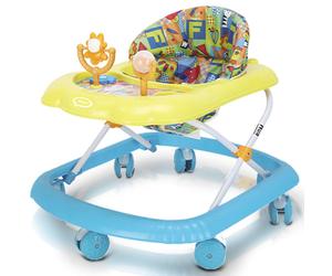 Girello Bambini Wizy Happy per Primi Passi con Chiusura Salvaspazio e Console Gioco -Blu