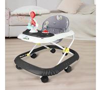 Girello da bambino e ragazza, evolutivo, 2 in 1, girello da passeggio pieghevole con 4 altezza regolabile, con musica + vassoio rimovibile, 6 mesi (67 x 72 x 92 cm)