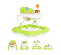girello, deambulatore, ausilio alla deambulazione Eko regolabile in altezza, sedile imbottito e centro giochi, colorazione:verde