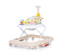 Chipolino girello 4 in 1, dondolo feste regolabile in altezza, fermo, pieghevole, colori:beige