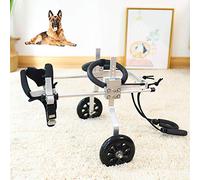 Girello per animali domestici Carrello per riabilitazione gamba posteriore regolabile per cani da compagnia/gatto Ruote per esercizi per piccoli animali per cani portatori di handicap, 2 ruote (Xxs)