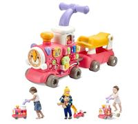 Girello per Bambini,giocattolo girello Montessori per bambini, girelli per attività di apprendimento a spinta e a trazione, per imparare la musica dei bambini, regalo per ragazzi e ragazze