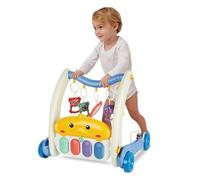 Girello per bambini, tappeto di risveglio, per bambini, attività di apprendimento precoce, per bambini, giocattoli educativi multifunzioni, ragazzi e ragazze, girellino, 72 x 43,5 x 42,5 cm, blu