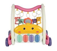 Girello per bambini, tappeto di risveglio, per bambini, attività di apprendimento precoce, per bambini, giocattoli educativi multifunzioni, ragazzi e ragazze, girellino, 72 x 43,5 x 42,5 cm, rosa