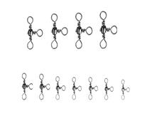 Girevole a 3 vie da 50 pezzi con rotazione a 360°, anelli robusti, compatibile connettore liscio for la pesca d'acqua dolce in acqua salata(Size 2-50Pcs)