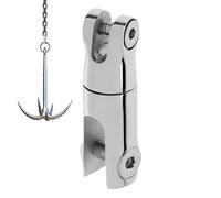 Girevole di Fissaggio per Barca Resistente, per Kayak A Due Sezioni | Girevole A Catena con Grillo in Acciaio Inossidabile,per Barche A Vela d'Acqua, Mare Aperto, Coste, Laghi E Fiumi