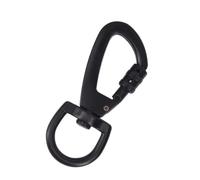 Girevole Girevole, Carabiner Nero Portatile con Blocco, Clip Di Corda, Clip Di Arrampicata Montagna, Bandiera, Cliché Oculari Pesanti per Marina, Sport,Clip Di Guinzaglio Del Cane,
