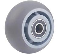 Girevoli Ruote Rotella in gomma solida | 1-4 pezzi 4 5 6 8 pollici for flight case con carrello con piattaforma(5-inch Arc-shaped,1pcs)