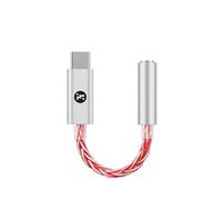 Girftu JCALLY JM6 Pro USB C Type-C a 3,5 mm Dual DAC CX31993 MAX97220 Digital Audio Portable decoding amp HiFi DAC Mobile Headset Adapter (argento rosso)