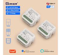 GIRIER Tuya Smart ZigBee/Wi-Fi RF433 Modulo interruttore per tende per tapparella elettrica Motore cieco 1/2CH Funziona con Alexa Ehi Google