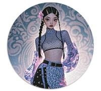 Girl 1000 Pieces Round Puzzles Creative Jigsaw Impossible Hard Difficult Challenging for Adults And Kids Unique Challenge Game 1000pcs (67.5x67.5cm)