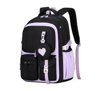 Girl Backpack, Spazioso Bookbag, Durevole Teens School Bag, Lightweight Comfortable Design, Multi-Pocket Organizer for Travel Airplane Elementary Middle College Primary Children Teenage Friends, malva