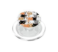 Girl Calico Tabby Kawaii Kitten Lover Crazy Cat Lady Pattern PopSockets PopGrip per MagSafe
