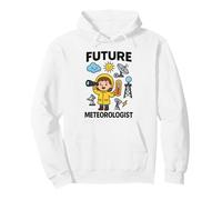 Girl Cute Future Meteorologist Kids Junior Weather Scientist Felpa con Cappuccio
