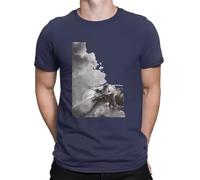 Girl Design T-Shirts for Men Nier Automata Game Leisure Cotton Tees Round Collar Short Sleeve T Shirt Birthday Gift Tops Black XXL