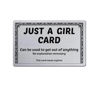 Girl Excuse Card, Fun Interactive Portable Joke Toy, Cardstock Material Game Design Feature, Fun Game Card Set Party Accessory, Girl Excuse Tool For Classmate Friends Birthdays Home Travel Holiday
