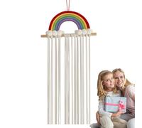 Girl Hair Bows Holder | Wall Mount Hair Clip Holder Organizer | Rainbow Design Bow Organizer for Girls Hair Bows, Hair Claw Organizer, Multi-Purpose for Bedroom, Nursery, and Playroom Storage