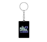 Girl Loves Climber portachiavi personalizzato carino portachiavi auto con ciondolo acrilico per portafoglio, zaino borsa