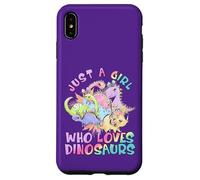 Girl Loves Dinosaurs Science Museum Kid Viola Rosa Compleanno Custodia per iPhone XS Max