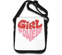 Girl Power Borsa a tracolla Cuore Rosso e Rosa Bianco
