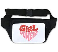 Girl Power - Marsupio con cuore rosso e rosa, colore: Bianco