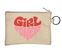 Girl Power - Portamonete a forma di cuore rosso e rosa, colore: Beige