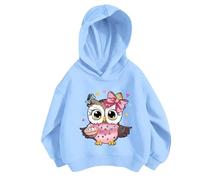 Girl Pulli/Hoodies per Bambine Leggero Pullover Ampia Hoodie Felpa Carina Ragazze Basic Comfort Traspirante Morbidi Economici Casual Maglia di Tuta A Manica Lunga Moda Autunno Inverno