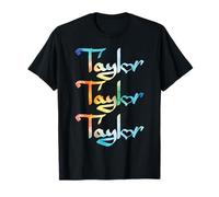 Girl Retro Taylor First Name Personalized Groovy 70's 80's Maglietta